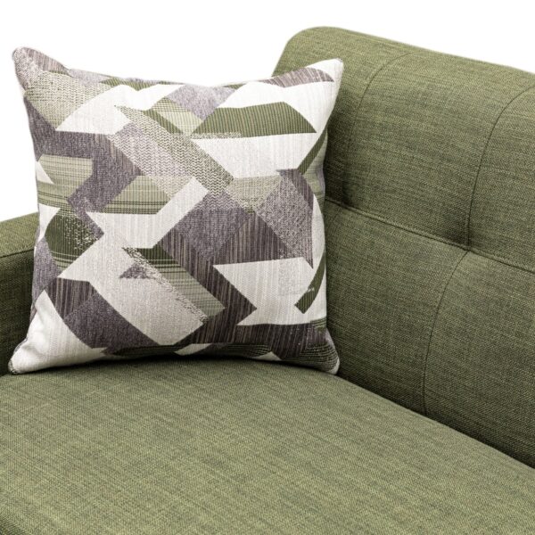 Kort & Co. Freeman 80” Linen-Look Fabric Condo Size Sofa with Wood Legs - Avocado Green | Sofa Freeman de Kort & Co. de 80 po de format condo en tissu d’apparence lin avec base et pattes en bois - vert avocat - Image 5