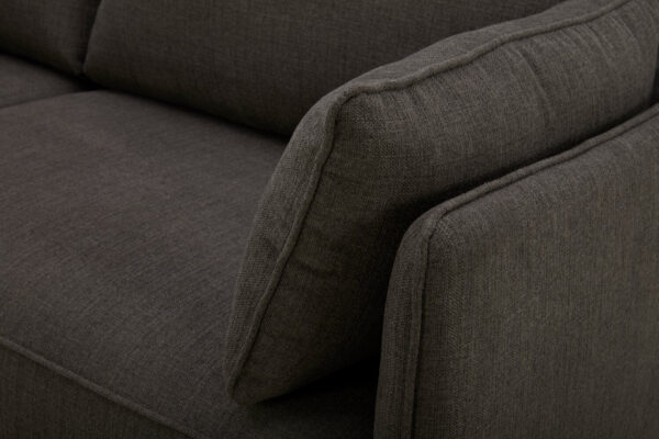 Cindy Crawford Home Gena 78.7" Linen-Look Fabric Condo Size Sofa with Removable Back Cushions - Charcoal Grey | Sofa Gena de Cindy Crawford Home de 78,7 po de format condo en tissu d’apparence lin avec coussins de dossier amovibles - gris anthracite - Image 6