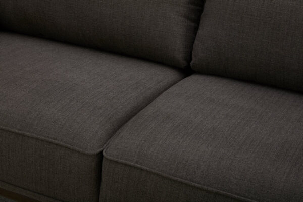 Cindy Crawford Home Gena 78.7" Linen-Look Fabric Condo Size Sofa with Removable Back Cushions - Charcoal Grey | Sofa Gena de Cindy Crawford Home de 78,7 po de format condo en tissu d’apparence lin avec coussins de dossier amovibles - gris anthracite - Image 5