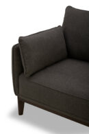 Cindy Crawford Home Gena 78.7" Linen-Look Fabric Condo Size Sofa with Removable Back Cushions - Charcoal Grey | Sofa Gena de Cindy Crawford Home de 78,7 po de format condo en tissu d’apparence lin avec coussins de dossier amovibles - gris anthracite