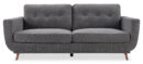Cosmo 80" Fabric Sofa with Tufted Back Cushions - Charcoal | Sofa Cosmo de 80 po en tissu avec coussins de dossier capitonnés - anthracite